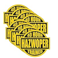 StickerDad® 40 Hour OSHA Trained HAZWOPER size: 2