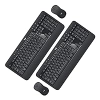 Logitech MK540 Advanced Wireless Keyboard & Mouse Combo Travel Home Office Modern Bundle for PC & Laptop, Pack of 2