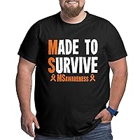 Made to Survive Multiple Sclerosis Awareness Big Size Men's T-Shirt Mens Soft Shirts T-Shirt Sleeve T-Shirt