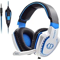 Anivia AH28 All-Platform Stereo Headphones Gaming Headset with Mic Compatible with PC Computers, Playstation PS4 Xbox One Controller, Android, iOS Laptop, Smartphone, Tablet