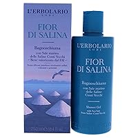L'Erbolario Fior Di Salina Shower Gel - Foamy Gel Similar To Seafoam - Full Of Marine, Aromatic And Citrus Notes - Leaves The Skin Feeling Fresh And Soft - Paraben Free - Long Lasting - 8.4 Oz