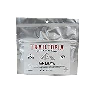 Trailtopia Hearty Jambalaya- Freeze Dried Hiking Dinner | Delicious Taste | Quick & Easy Prep | Lightweight | Perfect for Camping & Backpacking | High Energy Meals for Outdoor Adventures