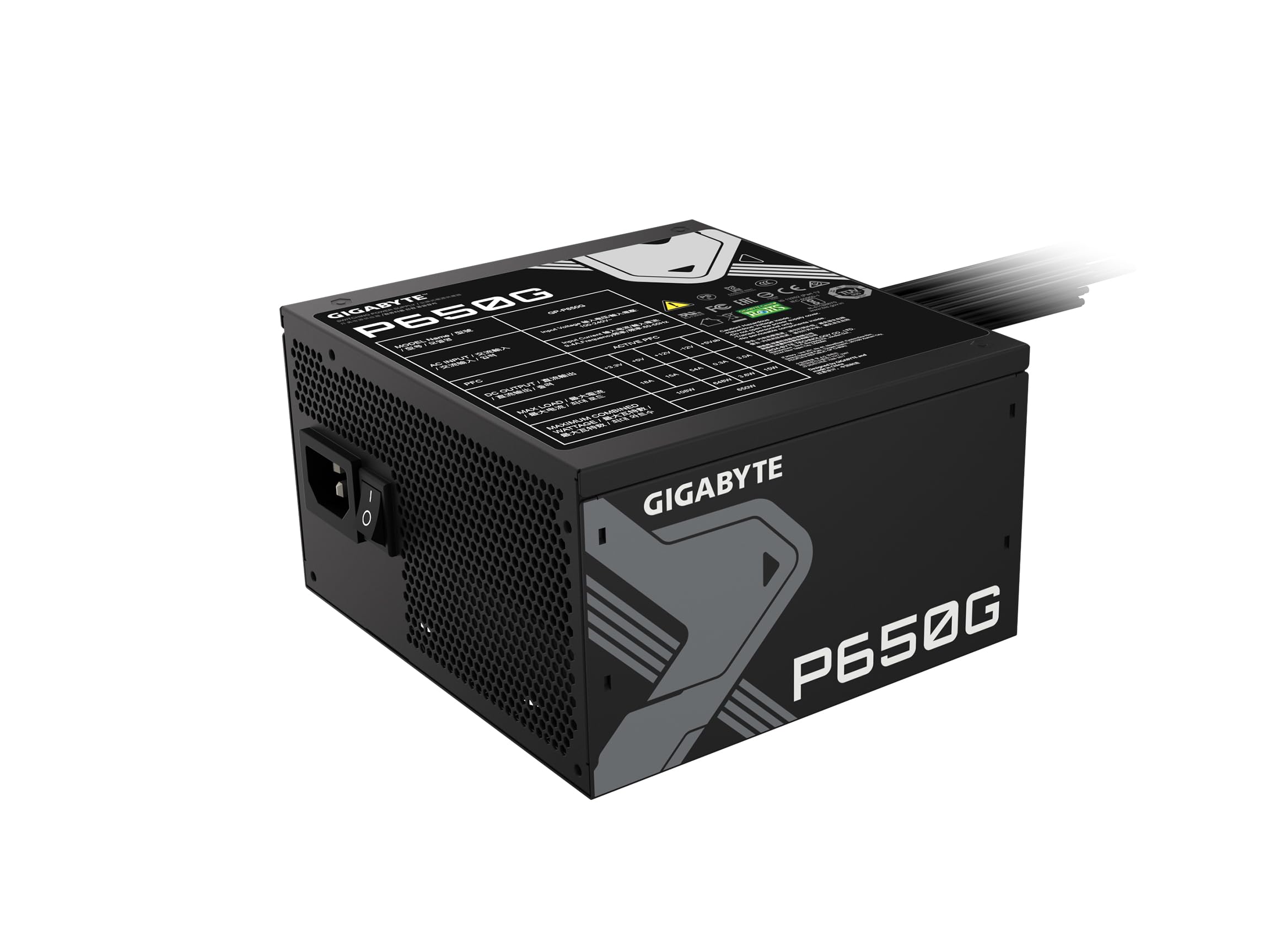 GIGABYTE P650G 650W 80 Plus Gold Certified Power Supply