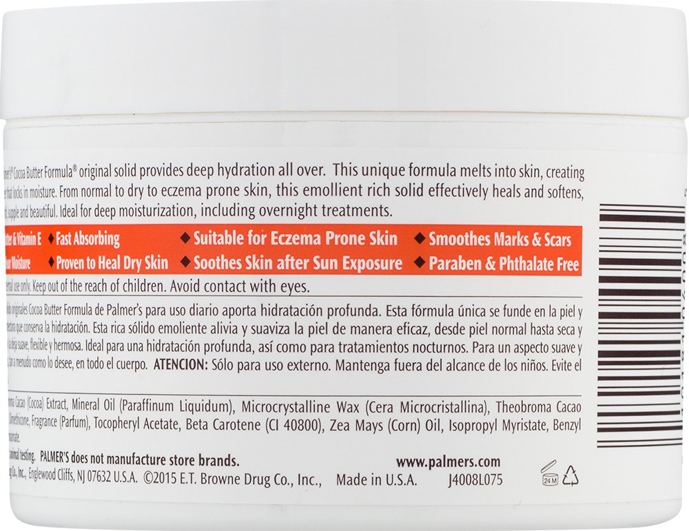 Palmer’s Cocoa Butter Formula Daily Skin Therapy, Solid , 7.25 Ounces (Pack of 3)