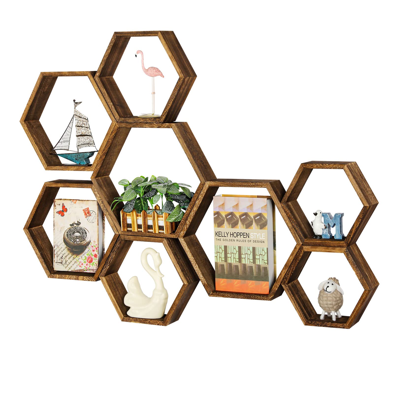 DIY Honeycomb Shelves (Made With Popsicle Sticks!)