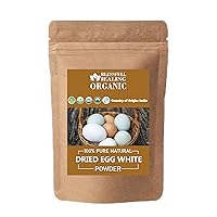 Organic Dried Egg White Powder 100% Pure Natural 100 Gram / 3.52 oz