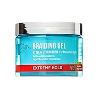KISS COLORS & CARE Braid Gel Extreme Hold, 6 oz -Nourishing, Adds Shine, Moisture Boosting, Long Lasting Hold, For All Hair Types, Style and Stregthen, For Protective Styles