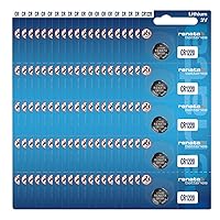 Renata CR1220 Batteries - 3V Lithium Coin Cell 1220 Battery (100 Count)