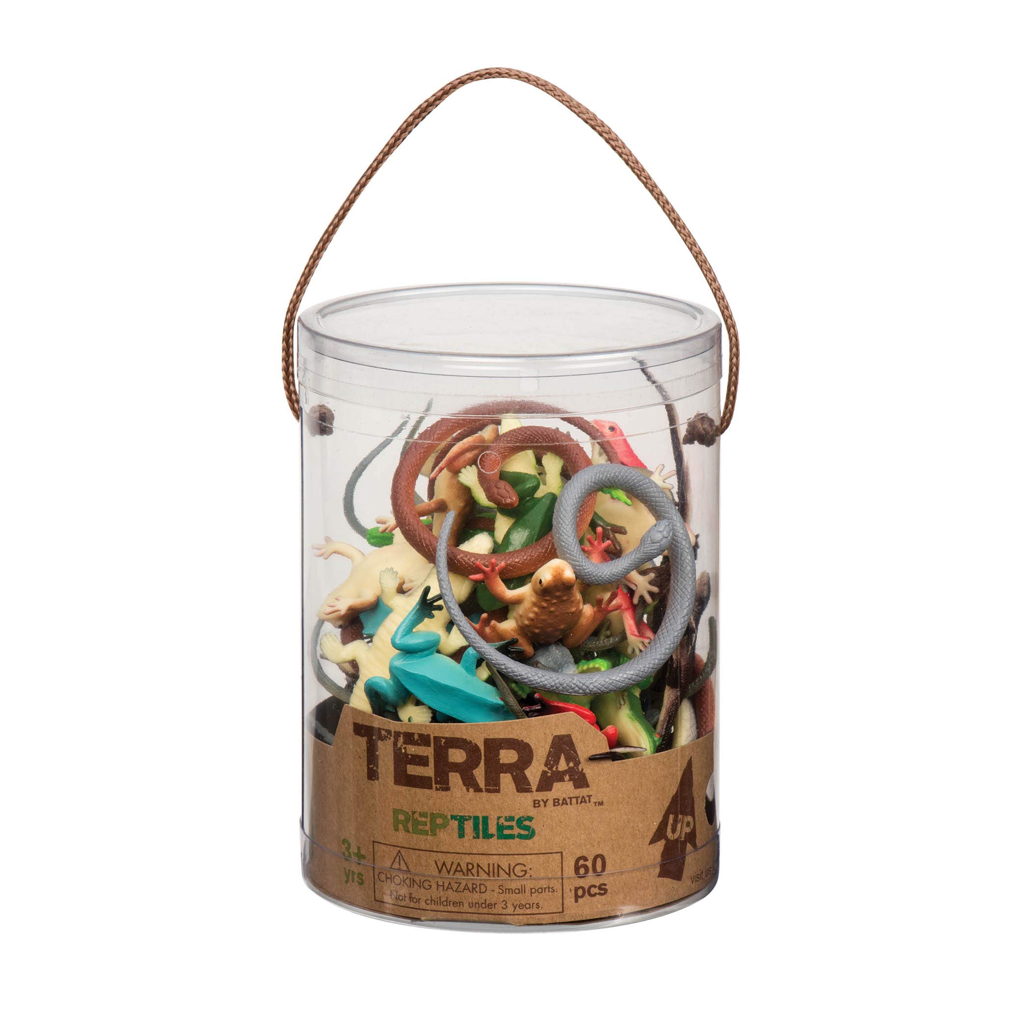 Terra by Battat – Lizards Animal Tube – 60 Realistic Figurines of 12 Animals – Reptile & Amphibian Party Favors – Frog, Alligator, Snake, And More – 3 Years + – Reptiles In Tube