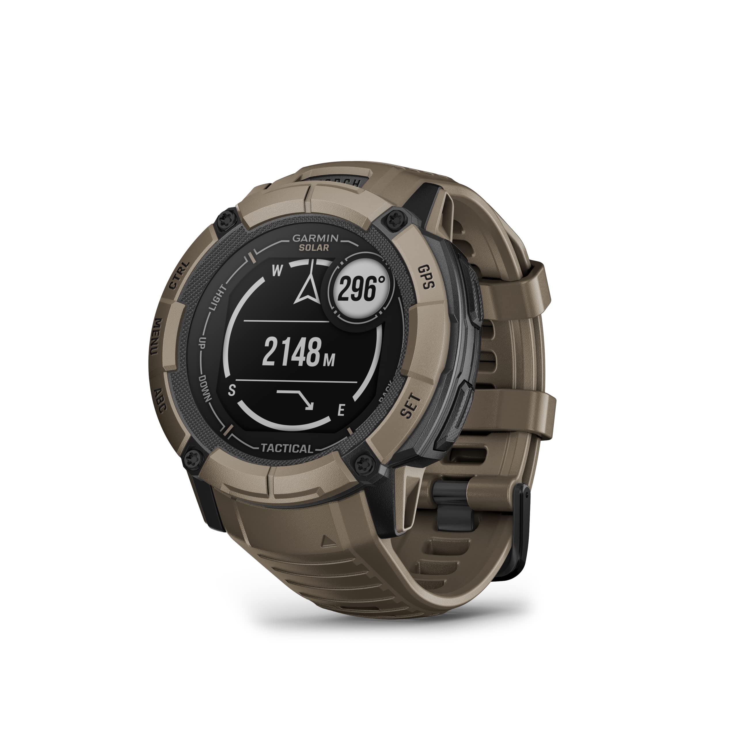 Garmin Instinct 2X Solar - Tactical Edition, Rugged GPS Smartwatch, Built-in Flashlight, Ballistics Calculator, Solar Charging Capability, Coyote Tan