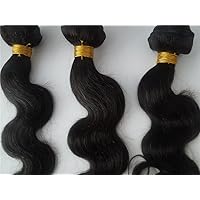 Hair 100% Brazilian Virgin Human Hair Weft 3 Bundles Total 300g Body Wave Natural Color Can be dyed 14