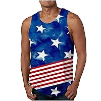 4th of July Tank Tops for Men Patriotic Shirts Workout Sleeveless Tank Top Gym Muscle Tee Fitness Bodybuilding T Shirt