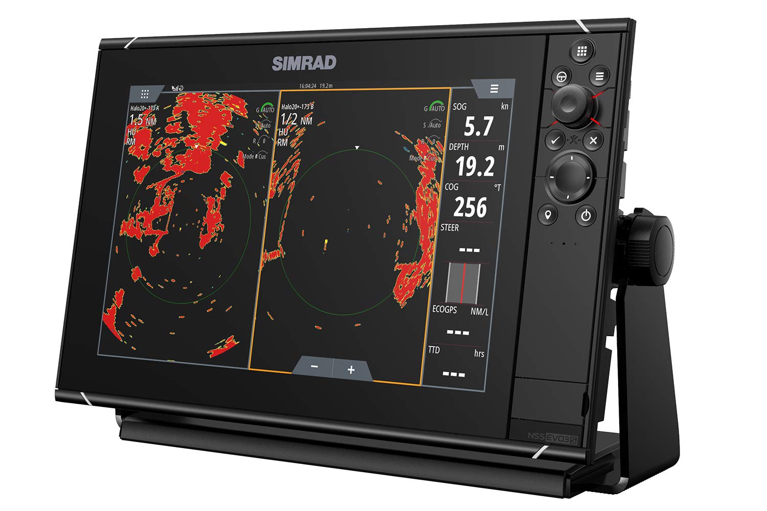 Simrad NSS12 Evo3S - 12-inch Multifunction Fish Finder Chartplotter with Preloaded C-MAP US Enhanced Charts