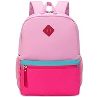 HawLander Preschool Backpack for Toddler Girls, Kids School Bag, Ages 3 to 7 years old, Small, Pink