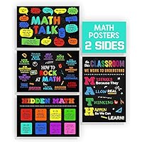8 Options MATH Posters Teacher Posters 4 Pieces Math Classroom Posters For Middle and High School Education Mathematics Pediatric Poster Banner Math Classroom Decorations For Teachers 10 x14 inch