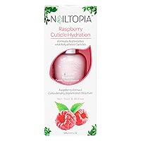 Nailtopia - Cuticle Hydration - Replenishes and Rehydrates - Plant-Based, Non Toxic, Bio-Sourced, Nourishing & Moisturizing Superfood Treatment - Raspberry Extract (Clear) - 0.41 oz