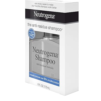 Neutrogena Anti-Residue Clarifying Shampoo, Gentle Non-Irritating Clarifying Shampoo to Remove Hair Build-Up & Residue, 6 Fl Ounce