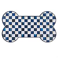 MACKENZIE-CHILDS Royal Check Pup Placemat, Cute Pet-Food Mat for Dog Bowls and Cat Bowls