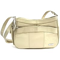 Women's Leather Handbag/Shoulder Bag with Side Mobile Pocket