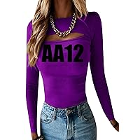 EFOFEI Women's Solid Color Long Sleeve Fit Blouse Slim Party Tops