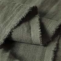 Japan Nature 100percent Linen Fabric for Clothing, Home Decor, Pillow, Sofa, 56in Width, Craft by The Yard (Army Green)