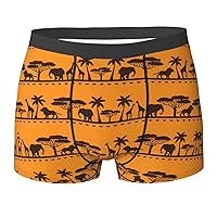 Retro bicycle pattern Ultimate Comfort Men's Boxer Briefs – Stretch Cotton Underwear for Daily Wear and Sports