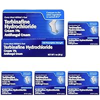 TARO Terbinafine Hydrochloride AntiFungal Cream 1% (1 oz.) (Pack of 5)