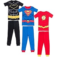 DC Comics Justice League The Flash Superman Batman Pajama Shirts and Pants Toddler to Big Kid