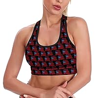 American Flag MAGA Breathable Sports Bras for Women Workout Yoga Vest Underwear Crop Tops Gym