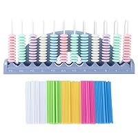 Abacus for Kids Math,Kids Math Learning Tools,Children Abacus Colorful Plastic Educational Abacus with Counting Sticks for Children Number Learning Toy, Abacus for Kids Math Counting Toys countin
