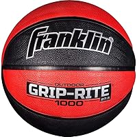 Franklin Sports Grip-Rite 1000 Youth Basketball — Durable Basketball — Junior Size Basketball for School, Camp, Home Basketball Practice — Indoor and Outdoor Basketball — Multiple Colors and Sizes