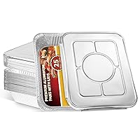 Heavy Duty 9x13 Aluminum Pans with Lids - 25-Pack, Premium Disposable Rectangular Baking Pans, Ideal for Cooking, Heating, Storing & Food Preparation