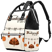 Thanksgiving Decoration with Turkey Pumpkin Sunflower Witch Hat Diaper Bag Backpack Baby Nappy Changing Bags Multi Function Large Capacity Travel Bag