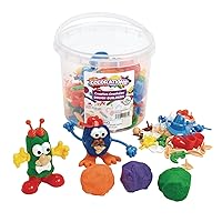 Colorations - BUILDME Creative Creatures Dough Builders (Includes 260 pieces) - Dough & Molding Clay Accessories for Kids - Screen-Free Play Time - Builds Animals & Characters