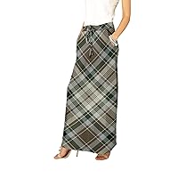 Drawstring Pocket Maxi Skirt