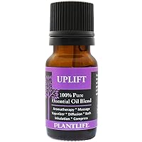 Plantlife Uplift Aromatherapy Essential Oil Blend - Straight from The Plant 100% Pure Therapeutic Grade - No Additives or Fillers - Made in California 10 ml