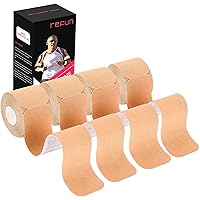 Kinesiology Tape Precut (4 Rolls Pack), Elastic Therapeutic Sports Tape for Knee Shoulder and Elbow, Pain Relief, Waterproof, Latex Free, 2