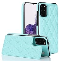 XYX for Samsung Galaxy S20 5G Wallet Case with Card Holder, RFID Blocking PU Leather Double Magnetic Clasp Back Flip Protective Shockproof Cover 6.2 inch, Sky Blue