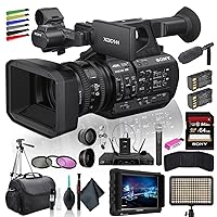 Sony PXW-Z190V 4K XDCAM Camcorder PXW-Z190V with Tripod, Padded Case, LED Light, 64GB Memory Card, Tripod, External 4K Monitor, ECM-VG1 and Much and More Professional Bundle
