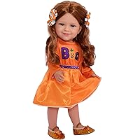 18 Inch Doll Clothes- Pumpkin Orange Halloween Outfit Fits 18 Inch Fashion Girl Dolls