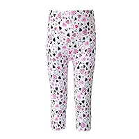 Kids Girls Floral Print 3/4 Length Dance Leggings Capri Pants Gymnastics Sports Yoga Trousers Activewear