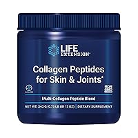 Collagen Peptides for Skin & Joints - Hydrolyzed Multi-Collagen Complex Type I, II & III Unflavored Powder for Healthy Bone, Joint and Skin Care - Gluten-Free, Non-GMO - 12 Oz