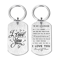 I Love You Girlfriend Gift, Sentimental Keychain to My Girlfriend, Birthday Valentine's Day Present for Her