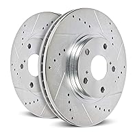 Power Stop EBR1047XPR Rear Evolution Drilled & Slotted Rotor Pair