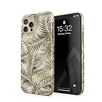 BURGA Phone Case Compatible with iPhone 12 PRO - Green Palm Leaves Leaf Tropical Exotic Natural Earthy Cute for Girls Thin Design Durable Hard Shell Plastic Protective Case