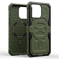 ULTIMAL Case Compatible with iPhone 15 pro max 6.7'', Military Shockproof Case with Sporty Metal Frame Design Compatible with Magsafe, Rugged Slim Cover for Men (Green/Black)