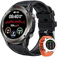 Smart Watch for Men with Call Function: IP68 Waterproof Fitness Watch Pedometer Heart Rate Sleep Monitor Activity Trackers Make/Answer Calls 1.42 Inch Mens Sports Watch for iPhone Android