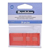 Beadalon Hard Beading Needles #12 25 Pieces