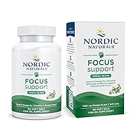 Omega Focus, Lemon - 60 Soft Gels - 1280 mg Omega-3 + Citicoline & Bacopa Monnieri Extract - Focus, Attention, Memory, Brain Health - Non-GMO - 30 Servings