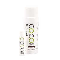 CocoMe - Organic Moisturizing Bodystick and Lip Balm Duo - Virgin coconut oil and anti-aging beeswax for skin repair and protection. Fragrance free. Dermatologist recommended.